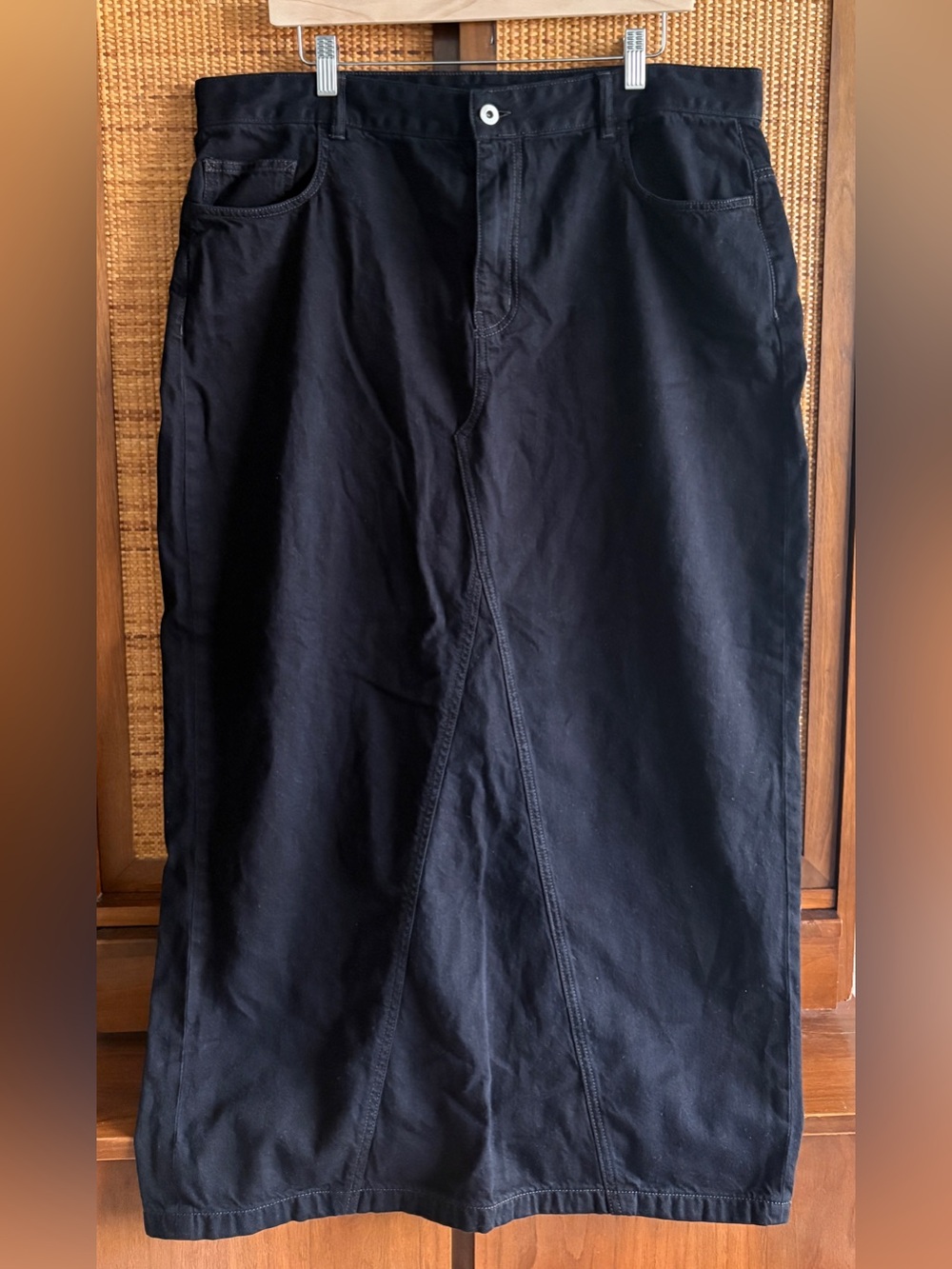 KOTN Black Denim Skirt
